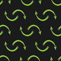arrows vector seamless pattern on black background