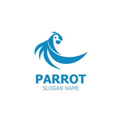 Parrot Logo design, themes animal creative template vector