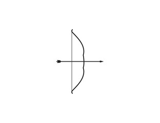 Archery, bow, arrow icon. Vector illustration.