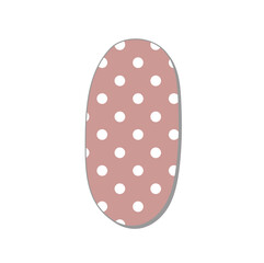 Polka dot letter.Pastel polka dots font. Hand drawn letter design for scrapbooks, albums, crafts and back to school projects.