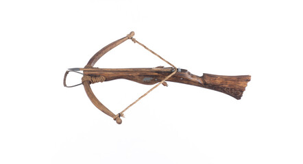 ancient crossbow isolated on white background