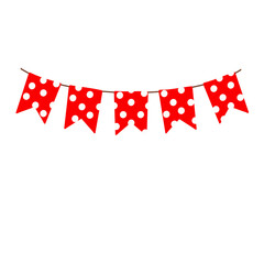 Obraz premium Red Party flag. 