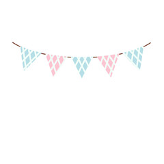 Obraz premium Blue and Pink Party flag. 