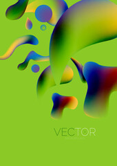 Fluid water drop shape composition abstract background. Vector illustration for banner background or landing page