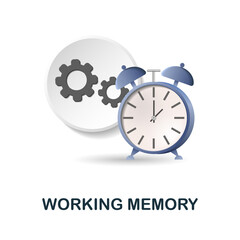 Working Memory icon. 3d illustration from cognitive skills collection. Creative Working Memory 3d icon for web design, templates, infographics and more