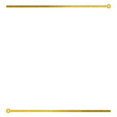 Fototapeta premium Gold square frame element with line border png. 