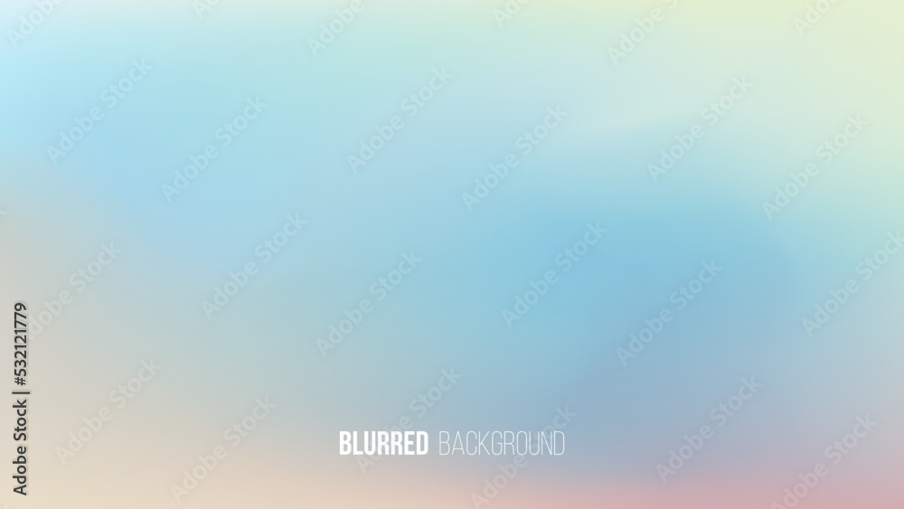 Aufkleber Blurred background with soft color gradient for your creative graphic design. Vector illustration.