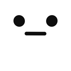 Doodle cute emotion face.	