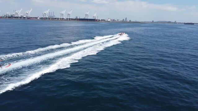 Long Beach Speedboat Races from LBC marina to Catalina Island, California. Epic Race footage.