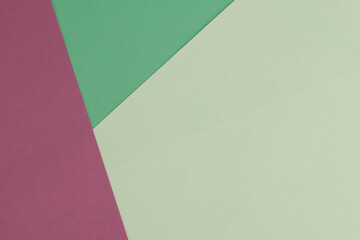 Paper planes skincare or jewellery product template background. Shades of green and purple