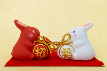 うさぎ年年賀素材
