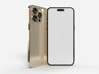 Realistic Smartphone display, device screen Template for infographics or presentation UI/UX design interface. 3D rendering