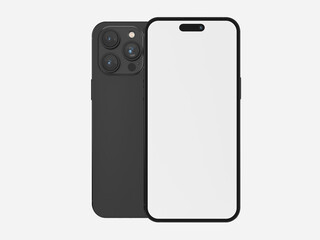 Realistic Smartphone display, device screen Template for infographics or presentation UI/UX design interface. 3D rendering