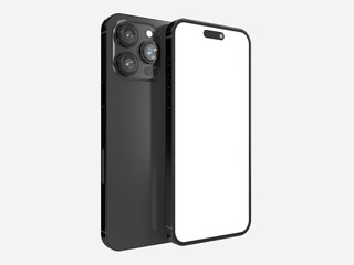 Realistic Smartphone display, device screen Template for infographics or presentation UI/UX design interface. 3D rendering