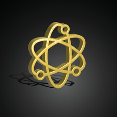 Science icon 3D illustration, 3d render, Science icon with isolate background.