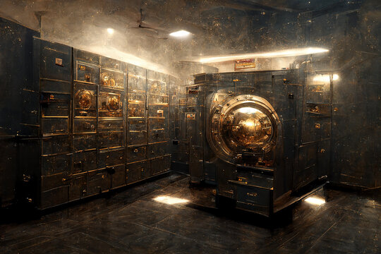 Inside Of Bank Vault Room