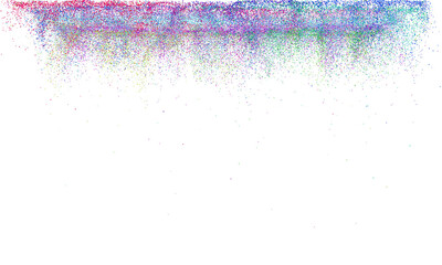 Falling particles on transparent background.