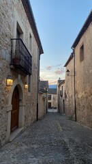 Fototapeta na wymiar Streets of Pedraza in Segovia, Castilla y León, Spain. Pedraza, medieval walled town