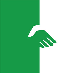 Handshake of business partners.Vector flat style illustration
