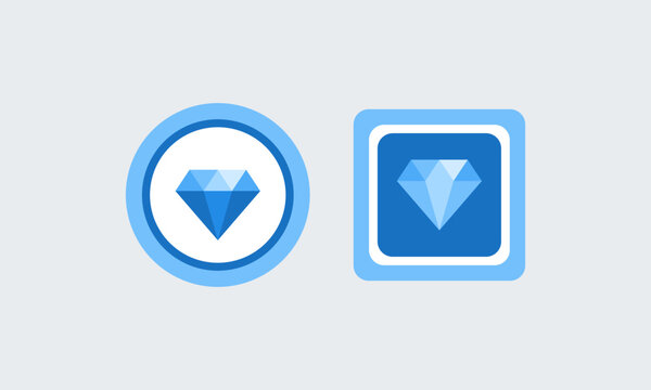 Diamond icon value. Symbol, logo, button illustration. vector graphics