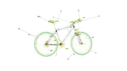 Bike HUD Detection. Bicycle Visualization UI