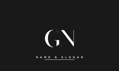 GN,  NG,  G,  N  Abstract  Letters  Logo  Monogram - obrazy, fototapety, plakaty