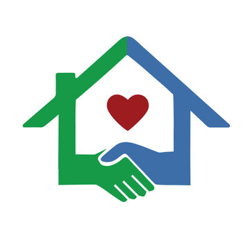 House and handshaking vector image concept of closing a successf
