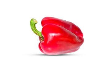 Fresh red bell pepper ( Capsicum ) isolated on white background