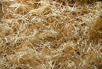 Natural straw filler for packing box