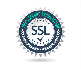 SSL Protection Secure icon vector illustration isolated on white background 