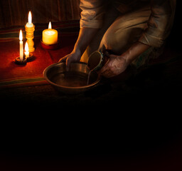 Man pours water into a bowl