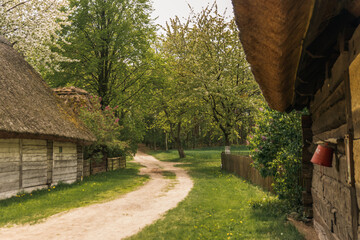 Piękny krajobraz starej polskiej wsi
