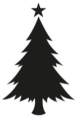 Obraz premium Christmas tree icon isolated. Christmas tree silhouette illustration isolated