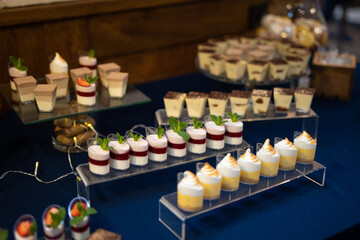 delicious sweet dessert candy bar on celebration