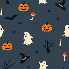 halloween seamless pattern