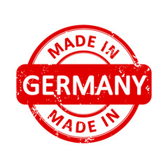 Made In Germany Round Red Stamp Seal Vector