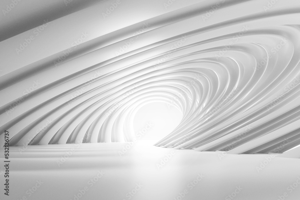 Leinwandbilder 3d render of abstract futuristic architecture design. 