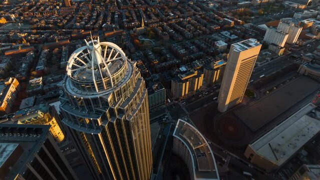 Beautiful timelapse view of downtown Boston in Back Bay