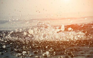 splash of ocean water outdoor close up shot
