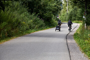 Bike ride through the woods