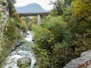 Passeschlucht in der Gilfpromenade in Meran