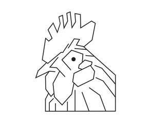 chicken abstrac line
