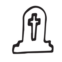 Illustration, vector graphics cross for dead people on Halloween.