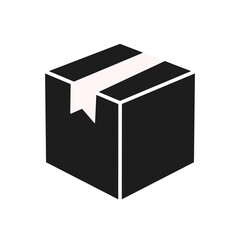 package delivery box icon with trendy design