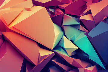 Obraz premium Colorful abstract shapes graphic background, 3d render, 3d illustration