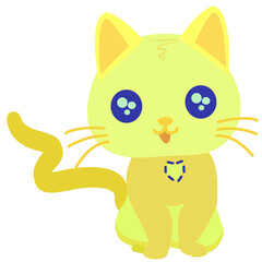 Cat with a long tail