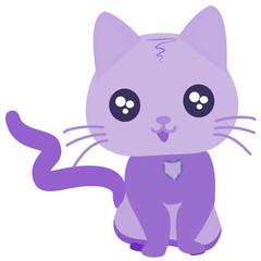 Cat with a long tail