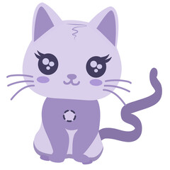 Cat with a long tail