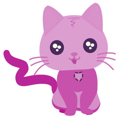 Cat with a long tail