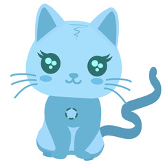 Cat with a long tail